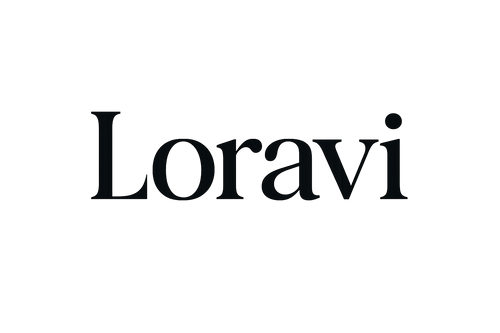 logo with name loravi only letters without background